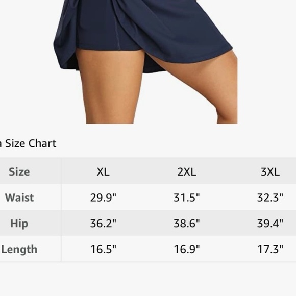 NWT 1a1a Tennis Skirts Pockets Women High Waisted Golf Workout Sports Skort XXXL - Picture 10 of 12